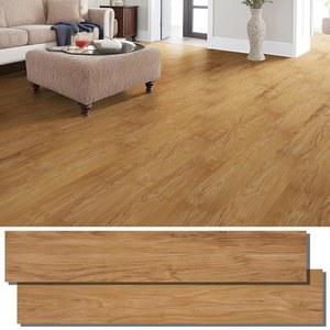 인모자타 필 앤 스틱 바닥 타일 비닐 바닥재, 방수 판자 바닥재 36팩 54제곱피트 우드 그레인 셀프 접착 침실, 거실, 주방, RV 버리우드