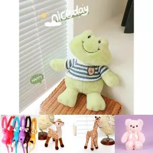 귀여운 개구리 스마일 애착 인형 동물 38cm/안고자는/수면/쿠션인형/소형/봉제/생일/선물/장식/용/예쁜