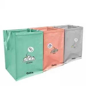 재활용 쓰레기 분리수거함 3단 접이식 분리형 쓰레기통 대형 수납박스