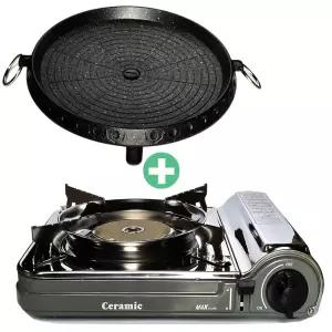 맥스 세라믹 휴대용 가스렌지 /캠핑용/업소용/가정용 가스버너 MS-3500CS + 원형불판