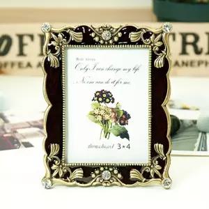 DJ3409 3X4 사진액자인테리어 소품 성장 유아 거실 다용도 디자인 유리장식 탁상 포토 소형 예쁜 탁상용 아