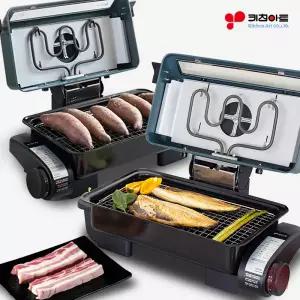 키친아트 전기 양면 멀티 와이드 생선그릴 생선구이기 양면 그릴 바베큐 구이기 팬 