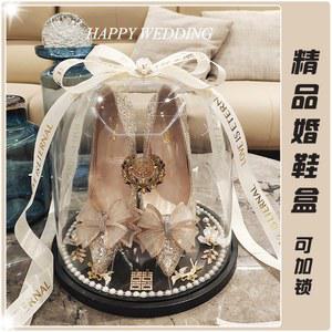 웨딩 슈즈 유리돔 케이스 일반 하단 스튜디오 보관 패키지 부케 신발 베이직