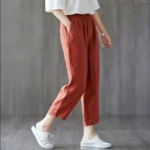 [라일리여성의류] Rly 배기핏트라우저 쿨시즌 면바지 밴딩팬츠 외출복 면