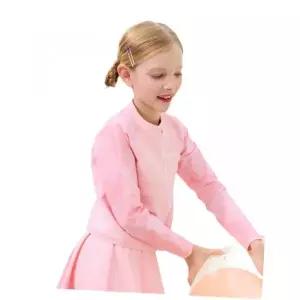 [디스커버리]여아 프레시벤트 소매패턴 풀집업 세미크롭 래쉬가드 (PINK)DKSW58053-PKS 605141