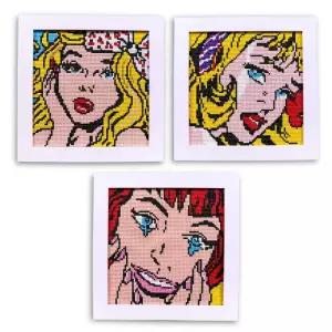 보석십자수 팝아트 명화 액자세트 3종
