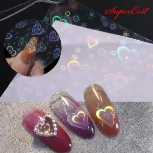 네일아트 프리즘 홀로그램 오로라 필름 스티커 6종