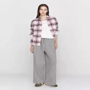 지오다노츄리닝 원턱 루즈핏 와이드 여성 가을 운동복바지 여성트레이닝 415922