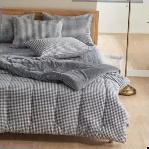 이불도매 체크체크 밍크극세사 이불베개세트 SS슈퍼싱글 그레이