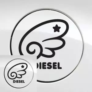 자동차 주유구 데칼 천사 날개 디자인 차량 장식 스티커 블랙 (WFKKWW3)