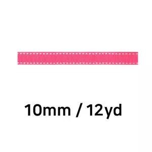 골직 스티치 롤 리본 10mm 체리/타이 줄 포장용 장식용 골지 공예용 꽃다발 디자인 재료 공작 미술 만들기