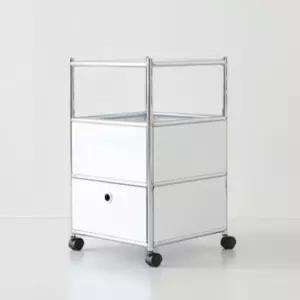 마켓비 이동식 서랍장 모듈 수납장 미드센츄리 화이트 BNS