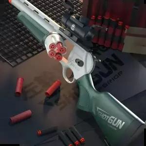 사격 탄피배출 너프건 리볼버 산탄총 SR410