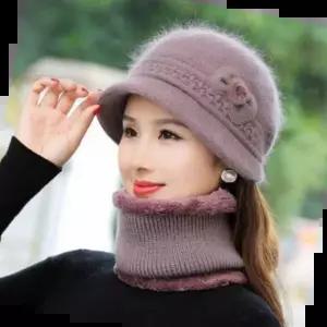 울모자 겨울 벙거지 모자 중년 여성 스타일 엄마 할머니