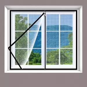 창문 지퍼방충망 모기 벌레차단 간편설치 120x150cm