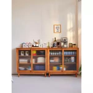 원목 진열장 수납장 카페 그릇장식장 앤틱 찬장 아이보리