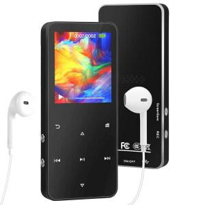 MP3 플레이어 32GB, 휴대용 블루투스 5.2 MP4 뮤직 플레이어(스피커 B1 포함), 1.8인치 풀 터치 스크린, FM 라디오, 음성 녹음기, 전자책, 하이파이 사운드, 스포츠 및 여행용