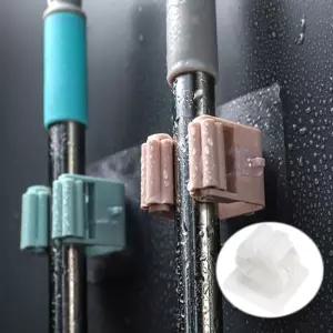 접착식 벽걸이 밀대클립 청소도구 고정걸이 7.5cm