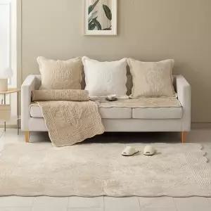 [벨리에르][애끌리아] 아센느 HR 극세사 목화솜 자수 퀼팅 소파토퍼 1장(65x180)