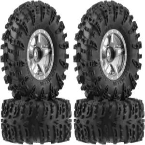 1.3 휠 타이어 세트 70 * 27mm 비드록 림 늪 발톱 진흙 지형 고무 포함 1 /18 /24 SCX24 TRX4M RC 카 (타입