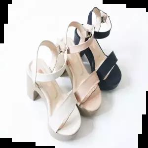 여름샌들 국내제작 일선 스트랩 가보시 통굽 여성 샌들