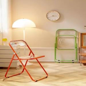 아크릴 폴딩체어 카페 스툴 고스트 투명 의자 접이식