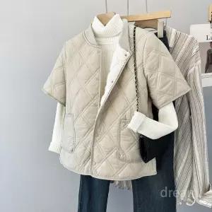 반팔패딩조끼 여자 사무실 기모 누빔 퀼팅 겨울