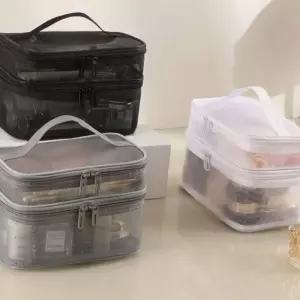 (올핀)여행파우치 2단 메쉬파우치 가벼운 건습분리 목욕가방