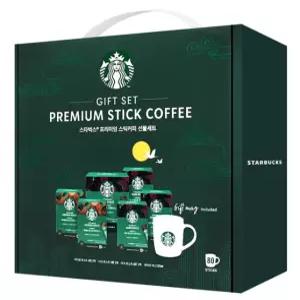 스타벅스 프리미엄 스틱 커피 선물 세트 (80포+머그컵 1개 포함)
