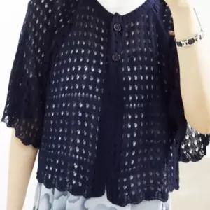 (올핀)빅사이즈 여름 사각 그물 가디건 볼레로