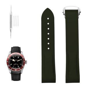 XIW와 호환 오메가 튜더 20mm 22mm 시마스터 스피드마스터 다이버 150M 300M 600M 아쿠아테라 AT150 고무 시계줄 교체 남성 실리콘 워스트밴드 스트랩 여성 팔찌