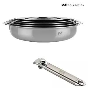 [IMI]IMI 통3중 국산 IH 스텐 프라이팬세트 4종 + 편수핸들 / 인덕션 가스 스텐팬 전골팬 주방정리 수납