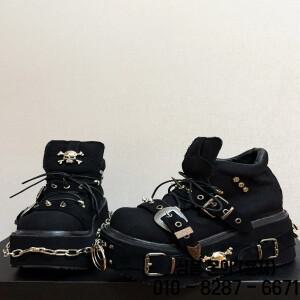 여성 펑크 슈즈 하이 웨지 힐 펌프스 학생 드레스 파티 맞춤형 신발 32 47 리벳 해골 장식