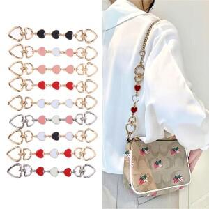 가방 연장 체인 크로스바디 지갑 하트 모양 스트랩 핸드백 걸이식 버클 DIY 참 숄더백 액세서리