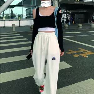 와이드트레이닝 밴딩 캐주얼팬츠 UC-0036운동복바지 조깅 체육복 아이보리밴 블랙밴 화이트 여성 여성밴 여