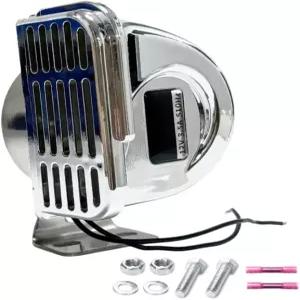 보트용 12V 125dB 스테인리스 스틸 경적 안전 선박용 초음속 오토바이용 베이스 브래킷이 있는 내후성