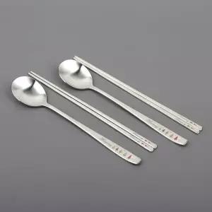 하모니 칼라 레이저 수저세트 2벌 혼수준비 부부 셋트 실버 추석선물 집들이 한국적인 답례품