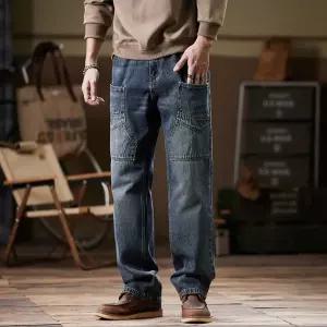 오토바이 바지 라이딩 바이크진 팬츠 멀티포켓 남성용