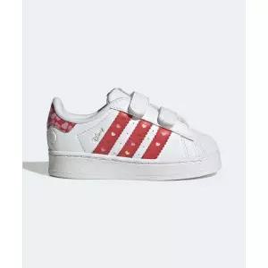 아디다스 키즈 X 디즈니 엘리스 슈퍼스타 LED 라이트 컴포트 클로저 인펀트 - 화이트 / KK1294