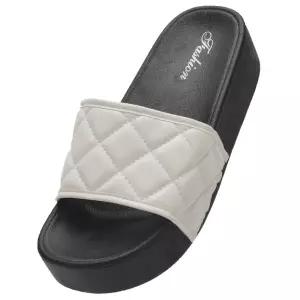 (최종정리) 여성 통굽 키높이 슬리퍼 실내화 슬라이드 추천 DM퀸스 - 화이트 2273248 유세븐 J