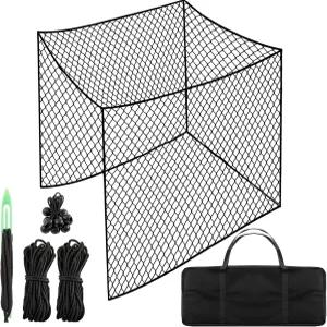 소울첸 10피트 골프 배팅 케이지 네팅 연습용 12개의 스프링 스냅 1개 보관 가방 4개 클립 실내 실외 및