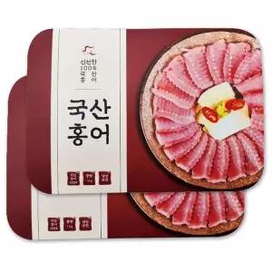 [NS홈쇼핑][백년수산] 국산 홍어 1kg x 2팩 + 용기초장 4개+홍어뼈2개[35127386]