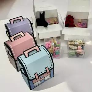 종이상자 구디백 포장지 블루 5P 구디백포장 구디백 답례품구디백