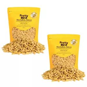 프리티버드 네츄럴 골드 미디움 펠렛 500g 2개 유산균 앵무새 사료 