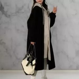 [다잇템] 여성 빅사이즈 퍼 일상용 롱코트_24317528_588872