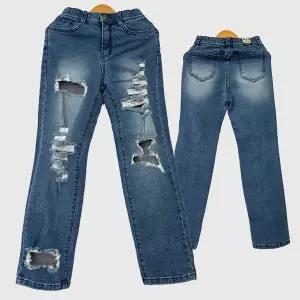 [하프클럽/아이우먼]빅사이즈바지 U337L602 쫀쫀유니크데미지팬츠 LO