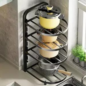 라움샵 주방 틈새 후라이팬 정리대 수납장 식기건조대 선반