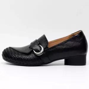 [제이시]제이시 발편한 엄마신발 여자 가죽 통굽로퍼 4cm K400