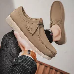 왈라비 스웨이드 통굽 키높이 남성 로퍼