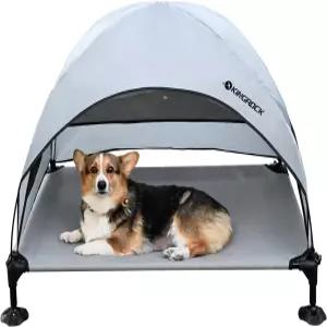 KINGROCK 탈착식 캐노피 휴대용 야외 애완동물 간이 침대 방수 600D 옥스포드 원단 미끄럼 방지 발로 대형
